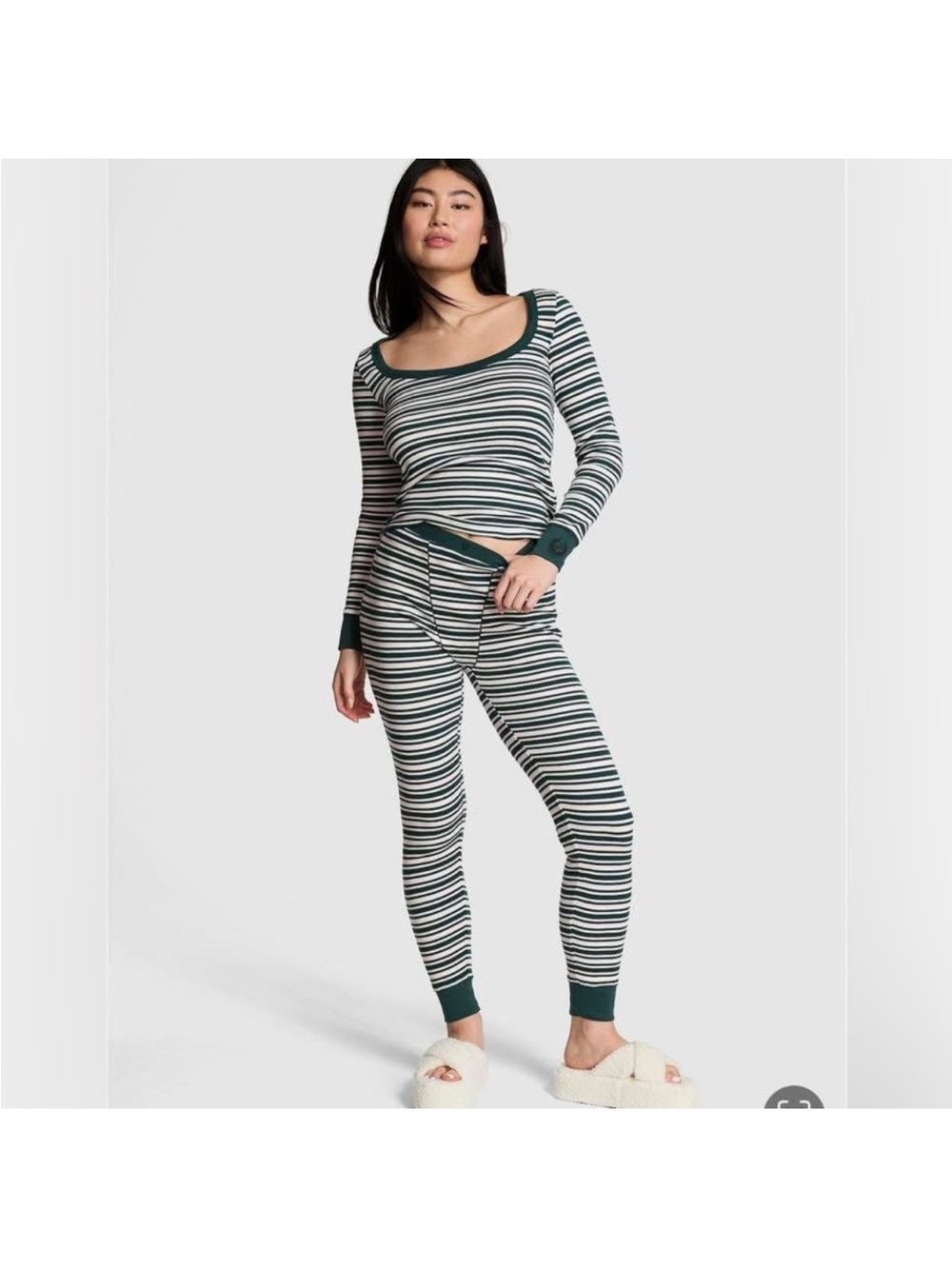 NWT’s VS Pink Pajama Pant And LS Shirt Set Size S